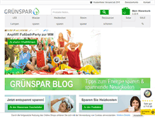 Tablet Screenshot of gruenspar.at